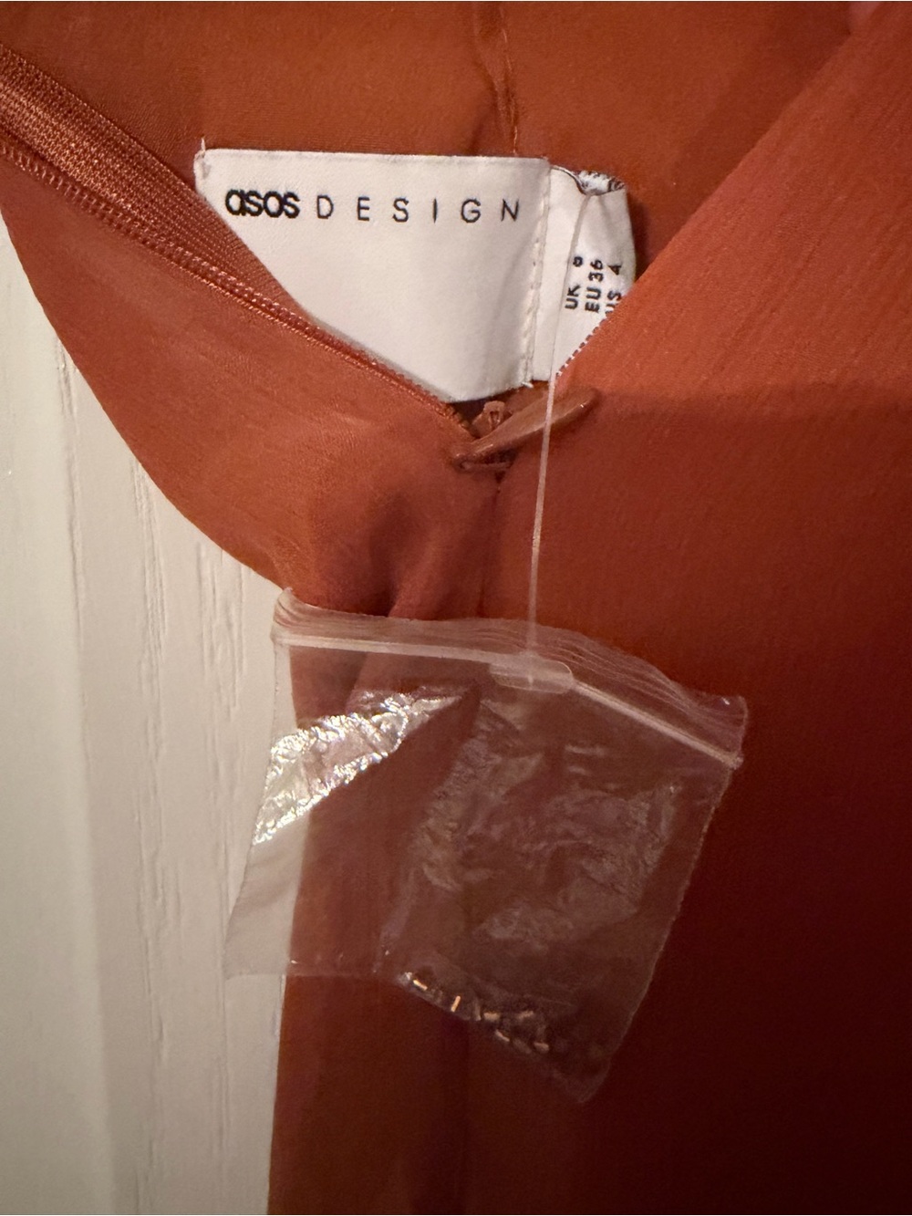 ASOS Rust Halter Midi Dress - Picture 8 of 9